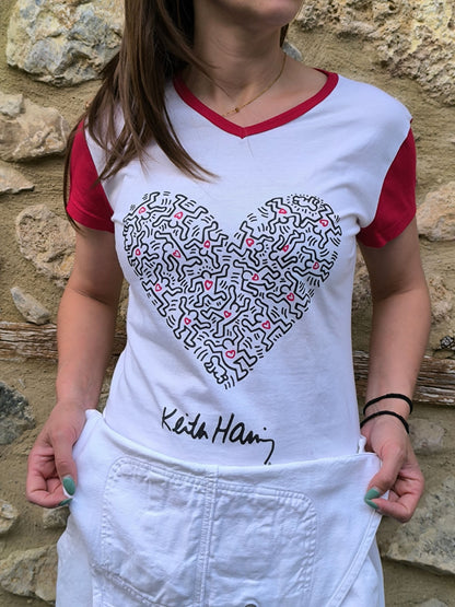 Keith Haring® Red & White Heart Tee – Official Zambaiti Concept Collection