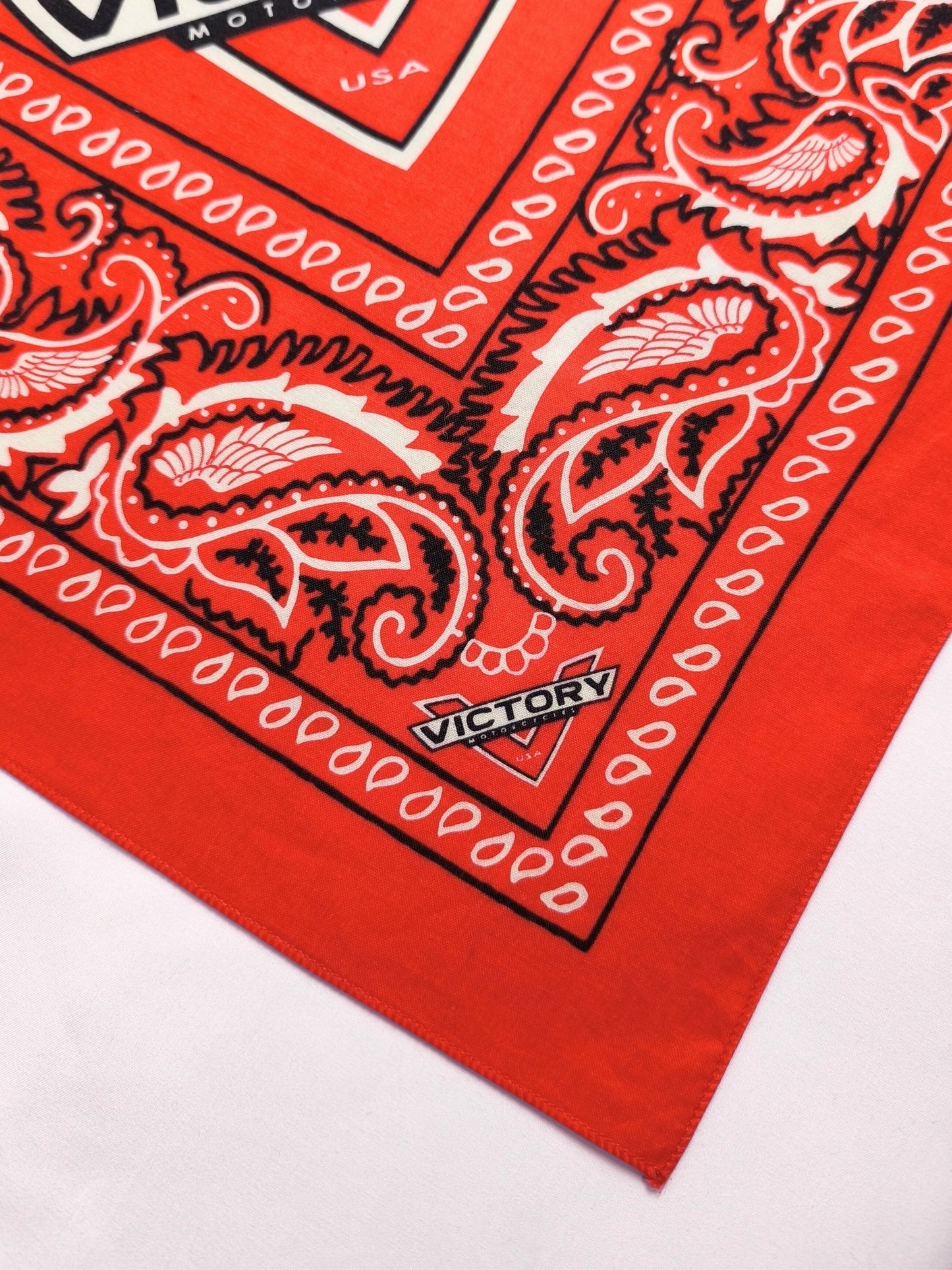 Vintage Victory Motorcycles Red Bandana – Late 1990s to Early 2000s