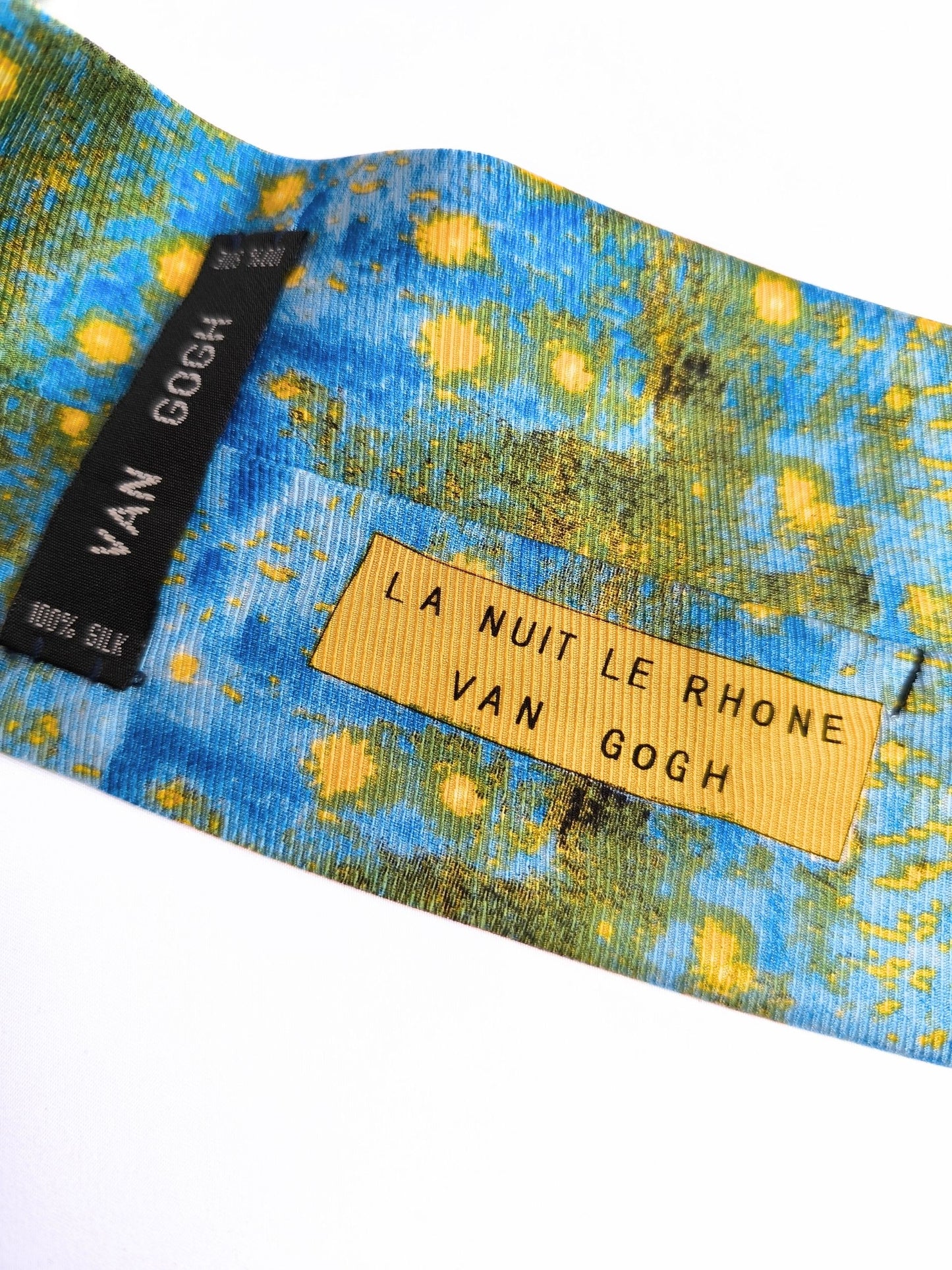 Vintage Van Gogh Silk Tie – “Starry Night Over the Rhône”