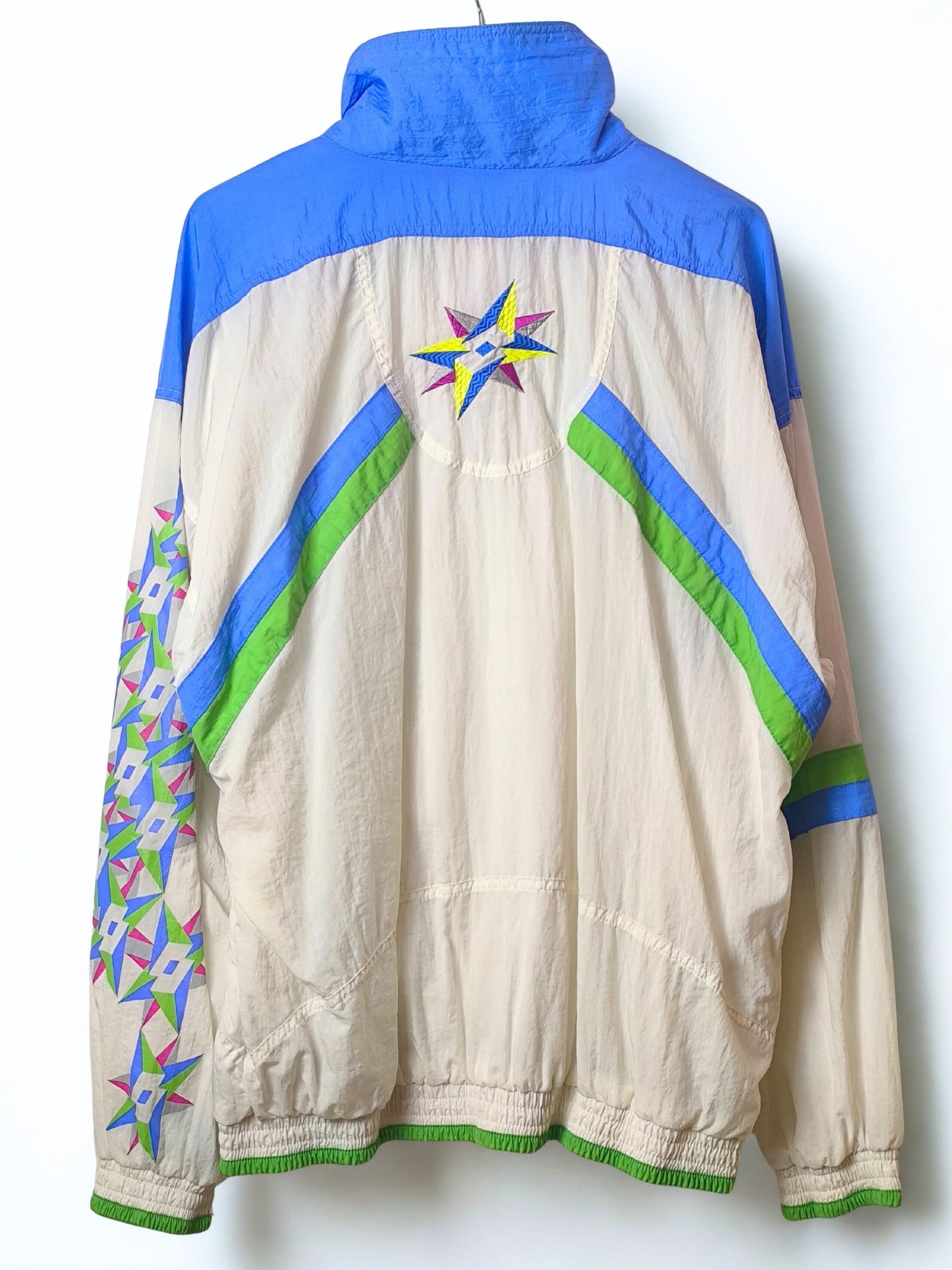 Lotto Windbreaker Jacket – Rare 90s Geometric Edition