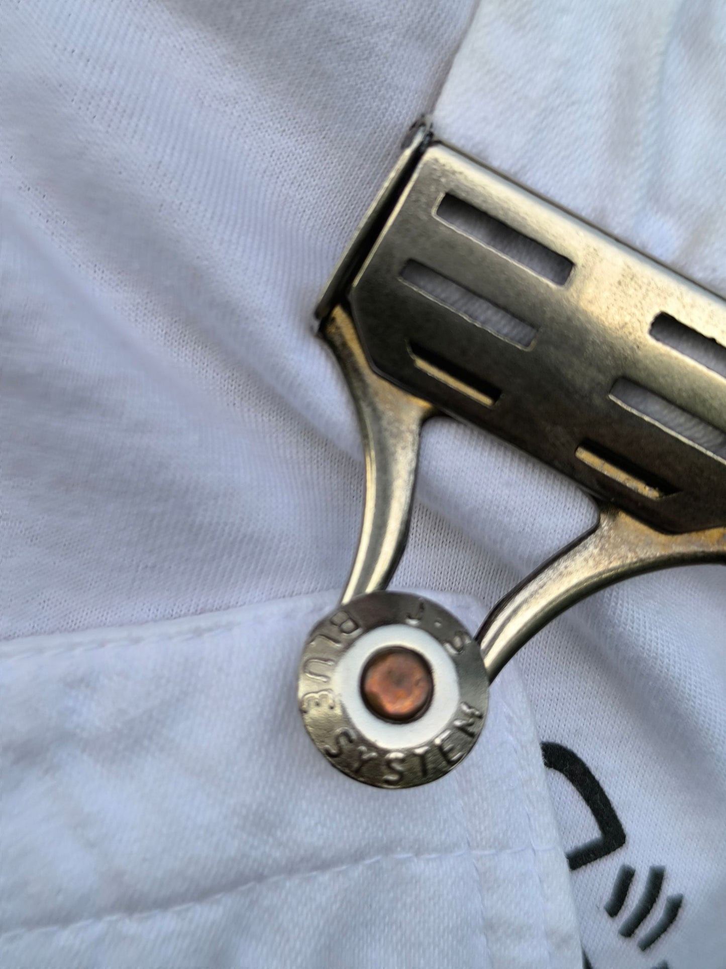 Unisex Vintage “Blue System x Jet Set” White Denim Overall Shorts