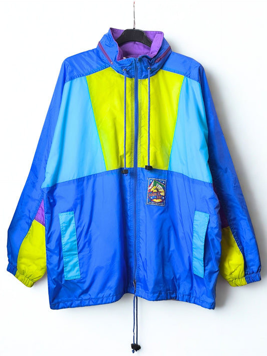 90s Marcel Clair "Double Top" Colorblock Windbreaker Jacket