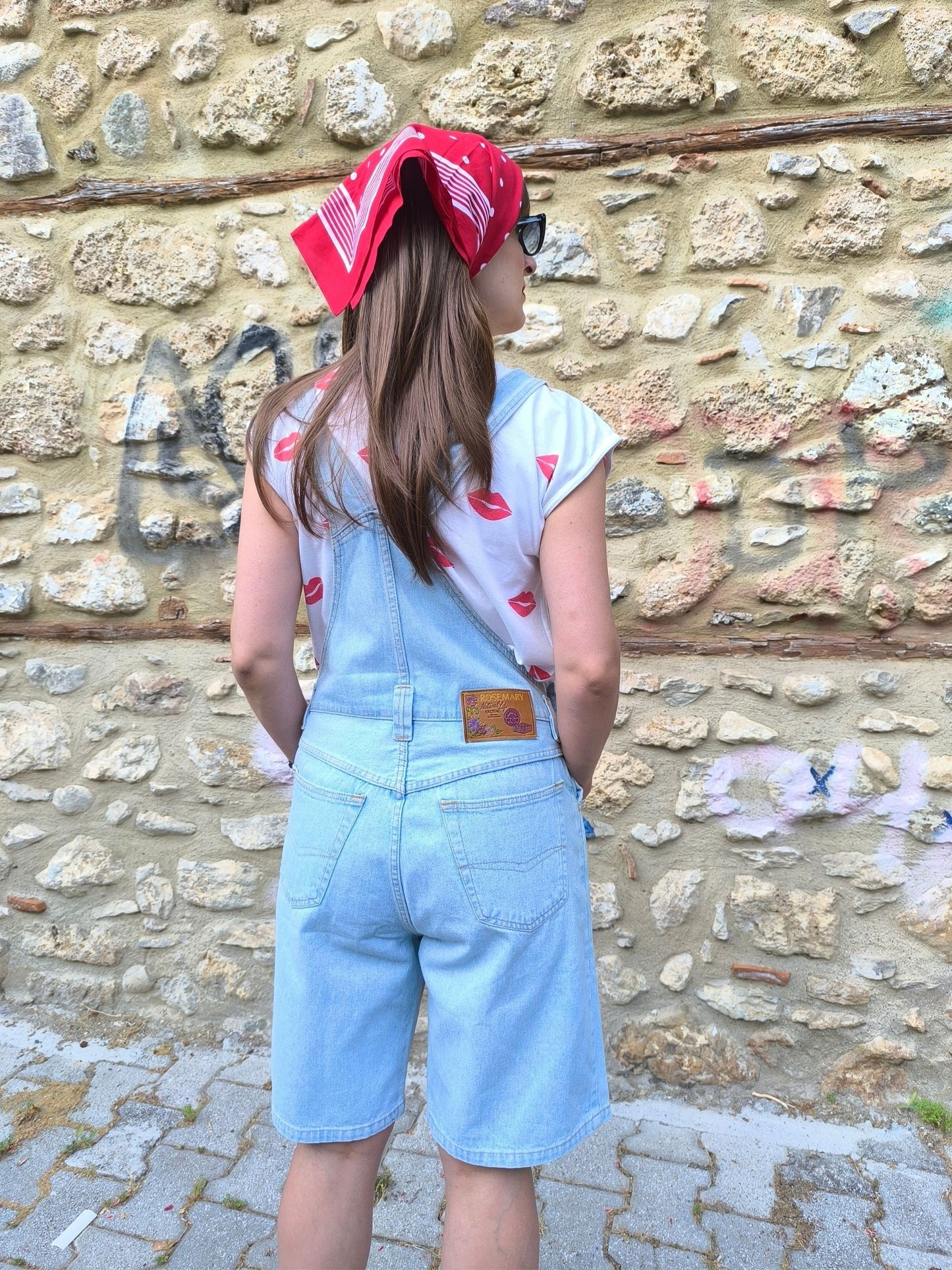 Unisex Vintage Denim Overall Shorts – "ROSEMARY by Mash" | Lightwash 90s Simplicity