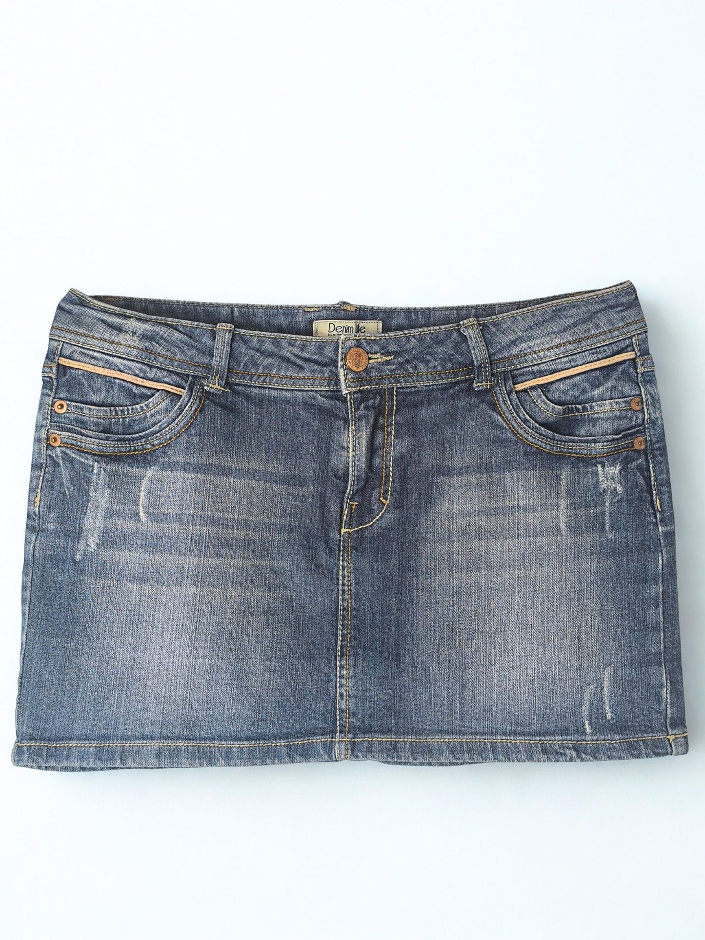 Y2K Low-Rise Denim Mini Skirt by Pimkie