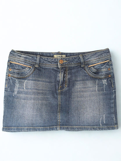 Y2K Low-Rise Denim Mini Skirt by Pimkie