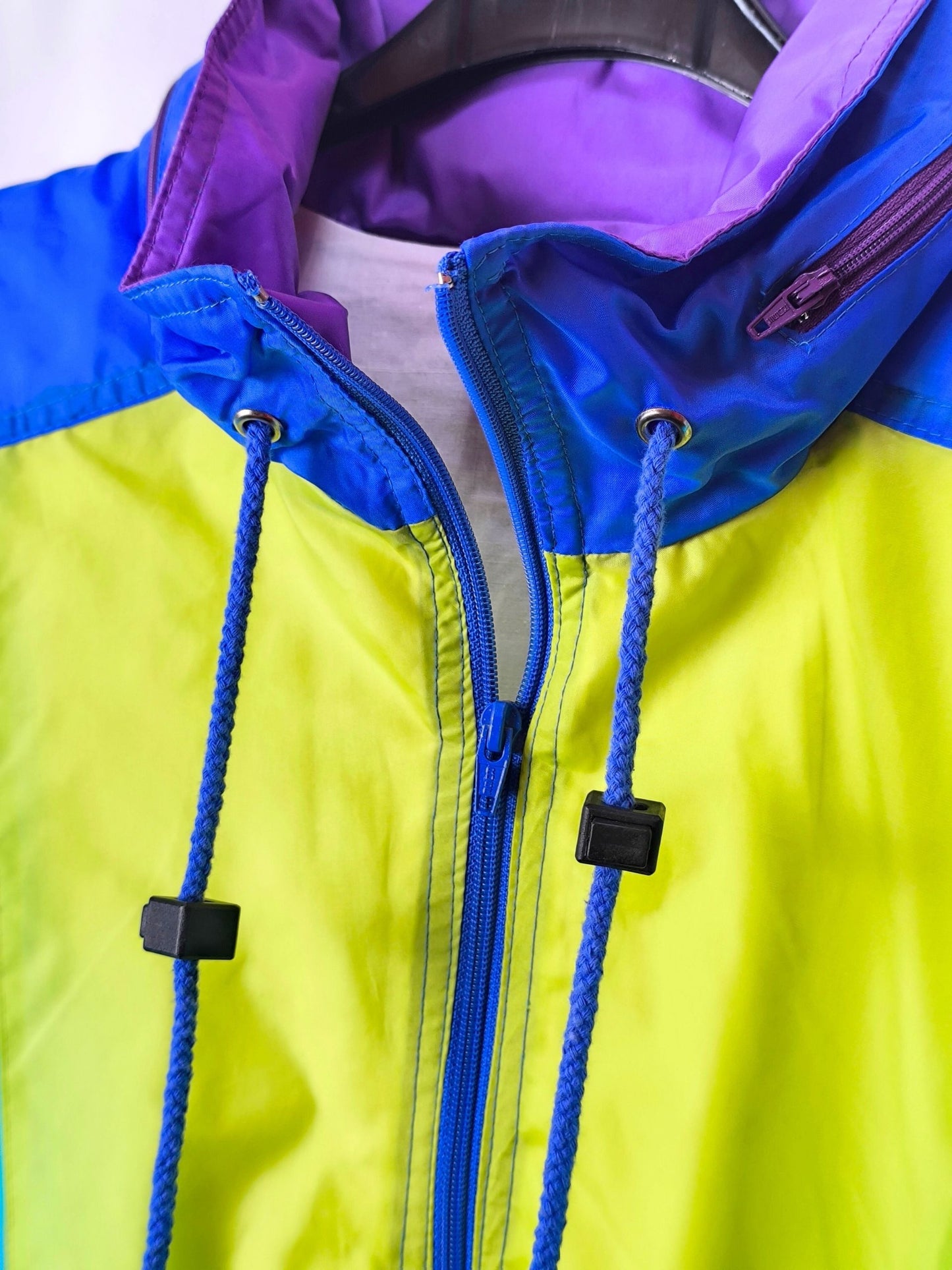 90s Marcel Clair "Double Top" Colorblock Windbreaker Jacket