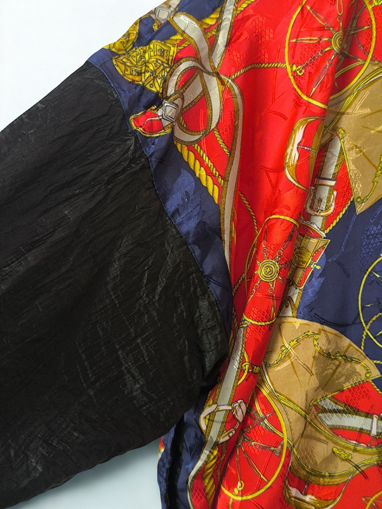 Vintage Baroque Print Windbreaker Jacket by Pentathlon – Equestrian Motif