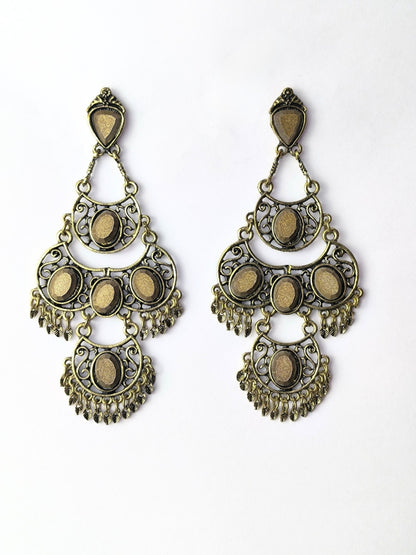 Deadstock Filigree Chandelier Earrings – Antique Gold Drama