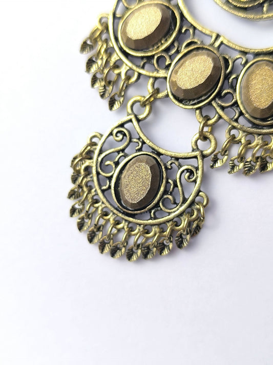 Deadstock Filigree Chandelier Earrings – Antique Gold Drama
