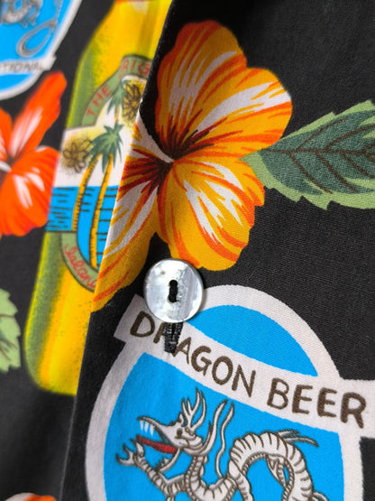 Vintage Exotic Birds & Beer Print Hawaiian Shirt – M – ENRIQUE MARIOS