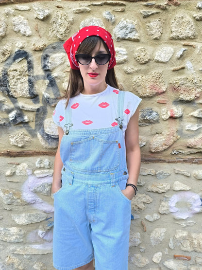 Unisex Vintage Denim Overall Shorts – "ROSEMARY by Mash" | Lightwash 90s Simplicity