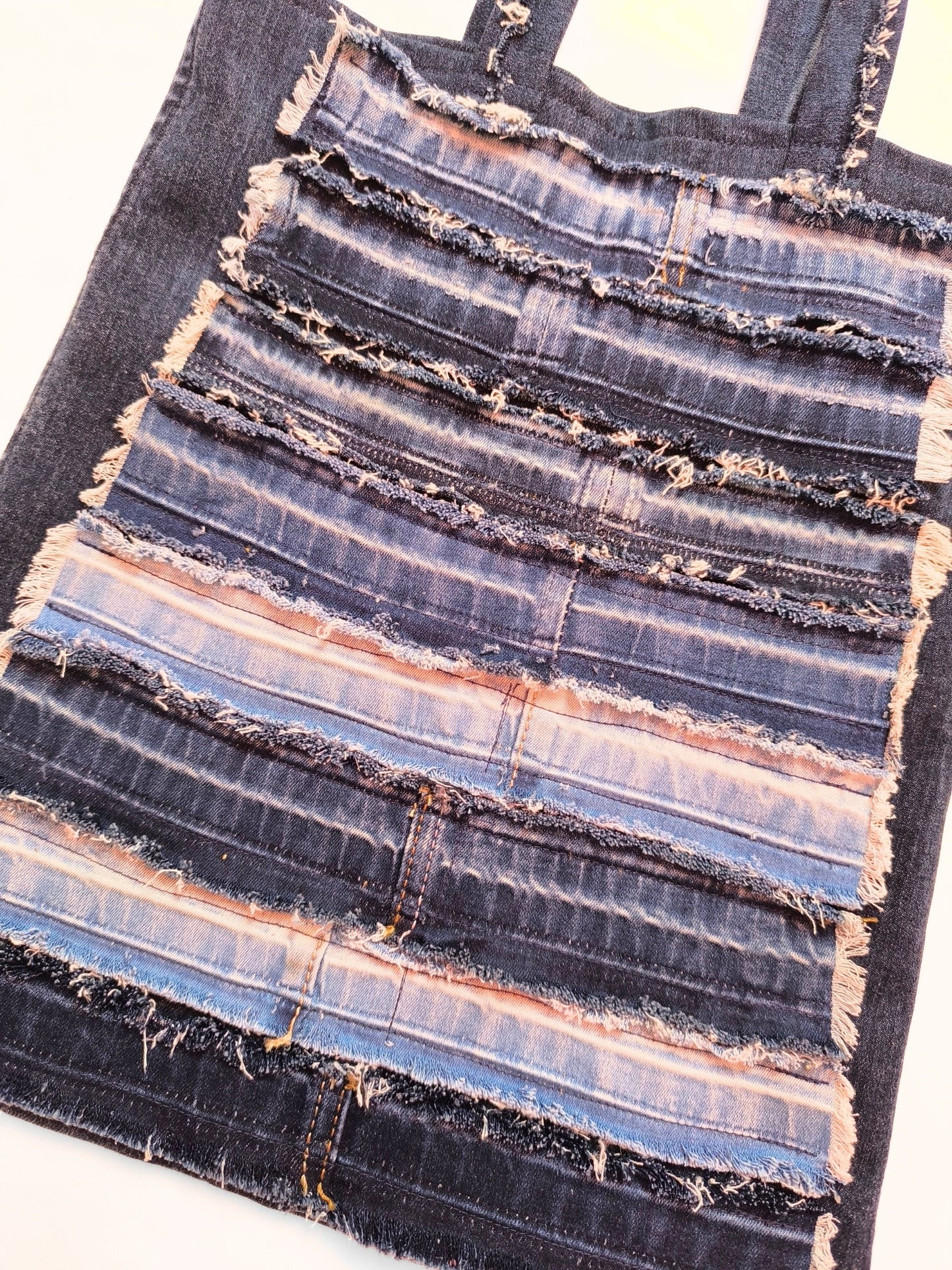 Upcycled Denim Tote Bag "Melia & the Cuckoo"