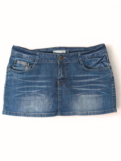 Mild Point Y2K Low-Rise Denim Mini Skirt