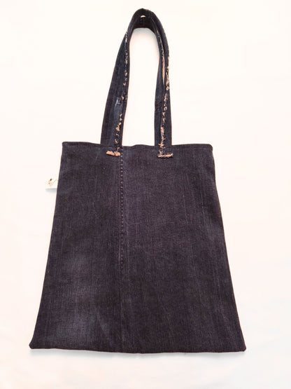 Upcycled Denim Tote Bag "Melia & the Cuckoo"