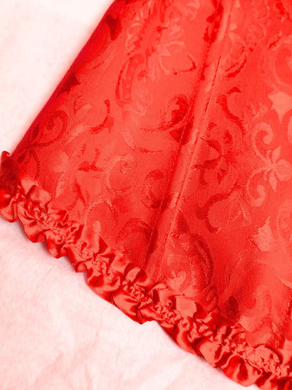 Red Brocade Corset