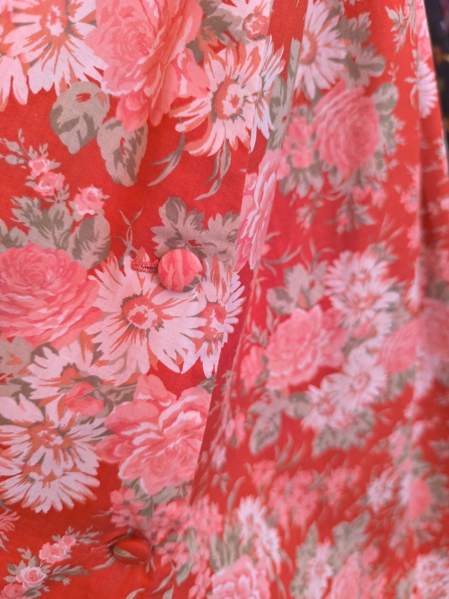 Vintage 1980s Laura Ashley Floral Cotton Dress – Made in Great Britain
