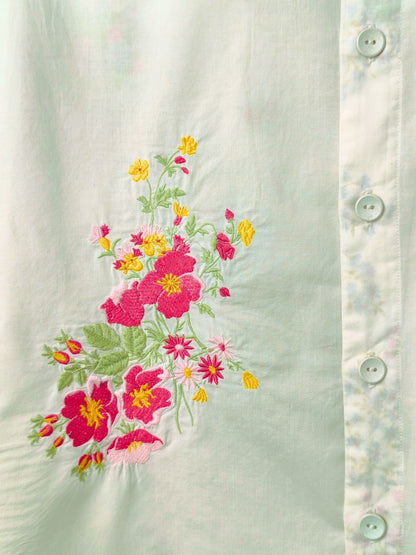 Replay Floral Embroidered Shirt