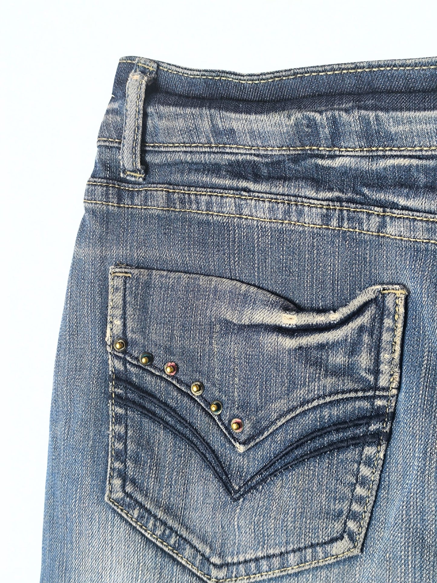 Mild Point Y2K Low-Rise Denim Mini Skirt