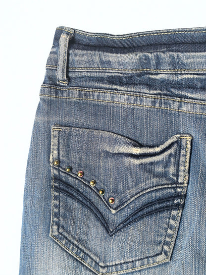 Mild Point Y2K Low-Rise Denim Mini Skirt