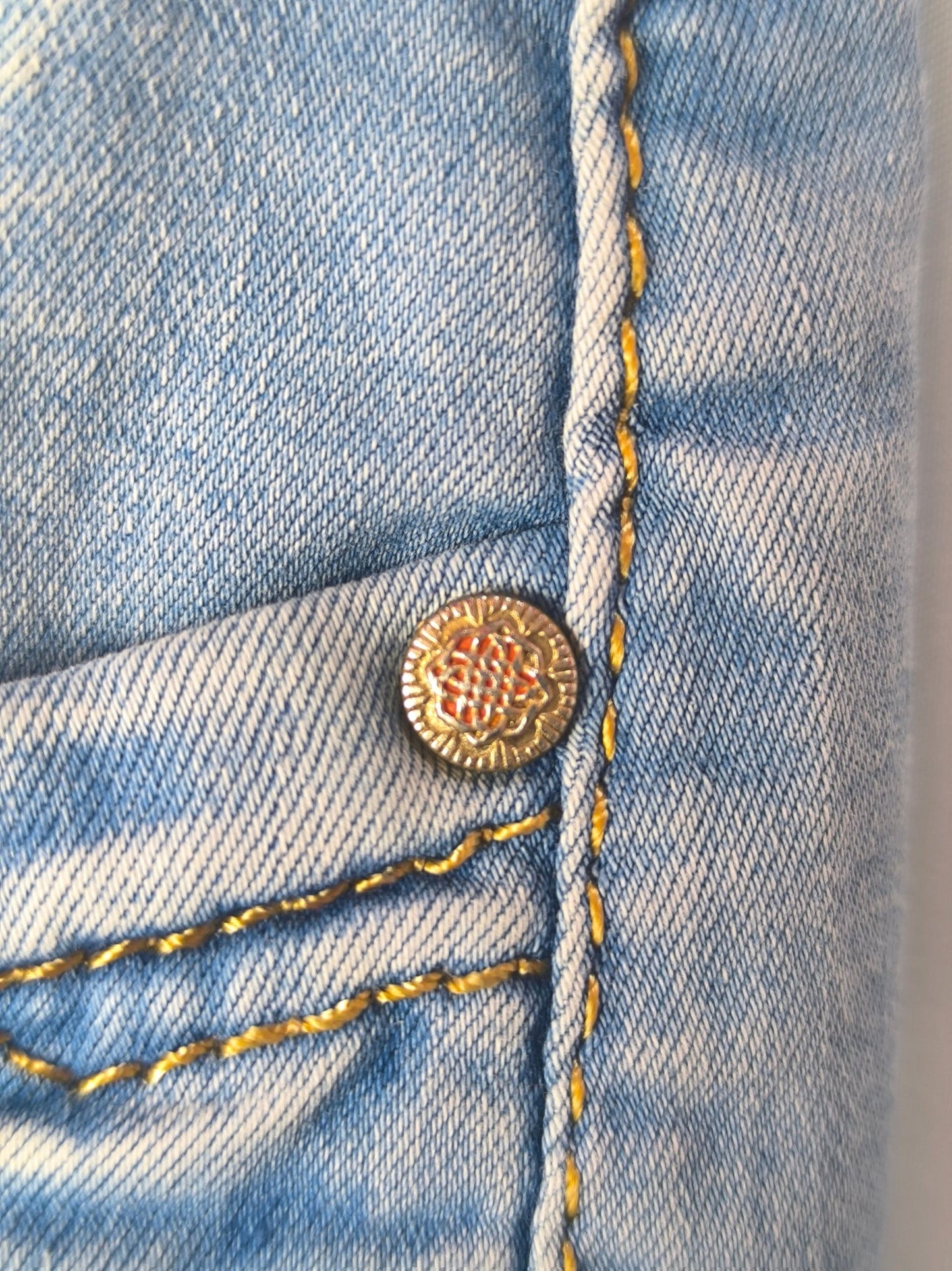 Y2K “Miss Free” Embellished Denim Mini Skirt