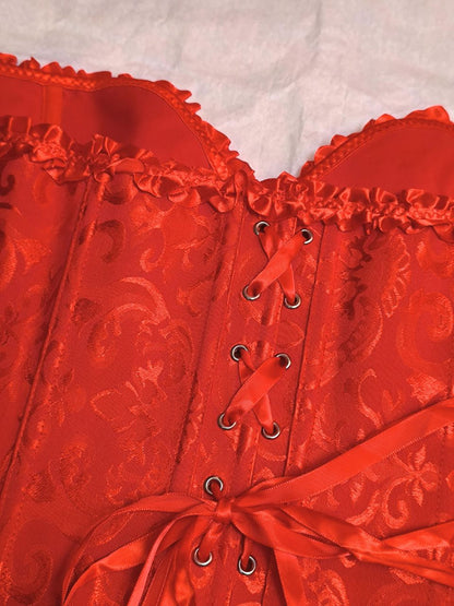 Red Brocade Corset