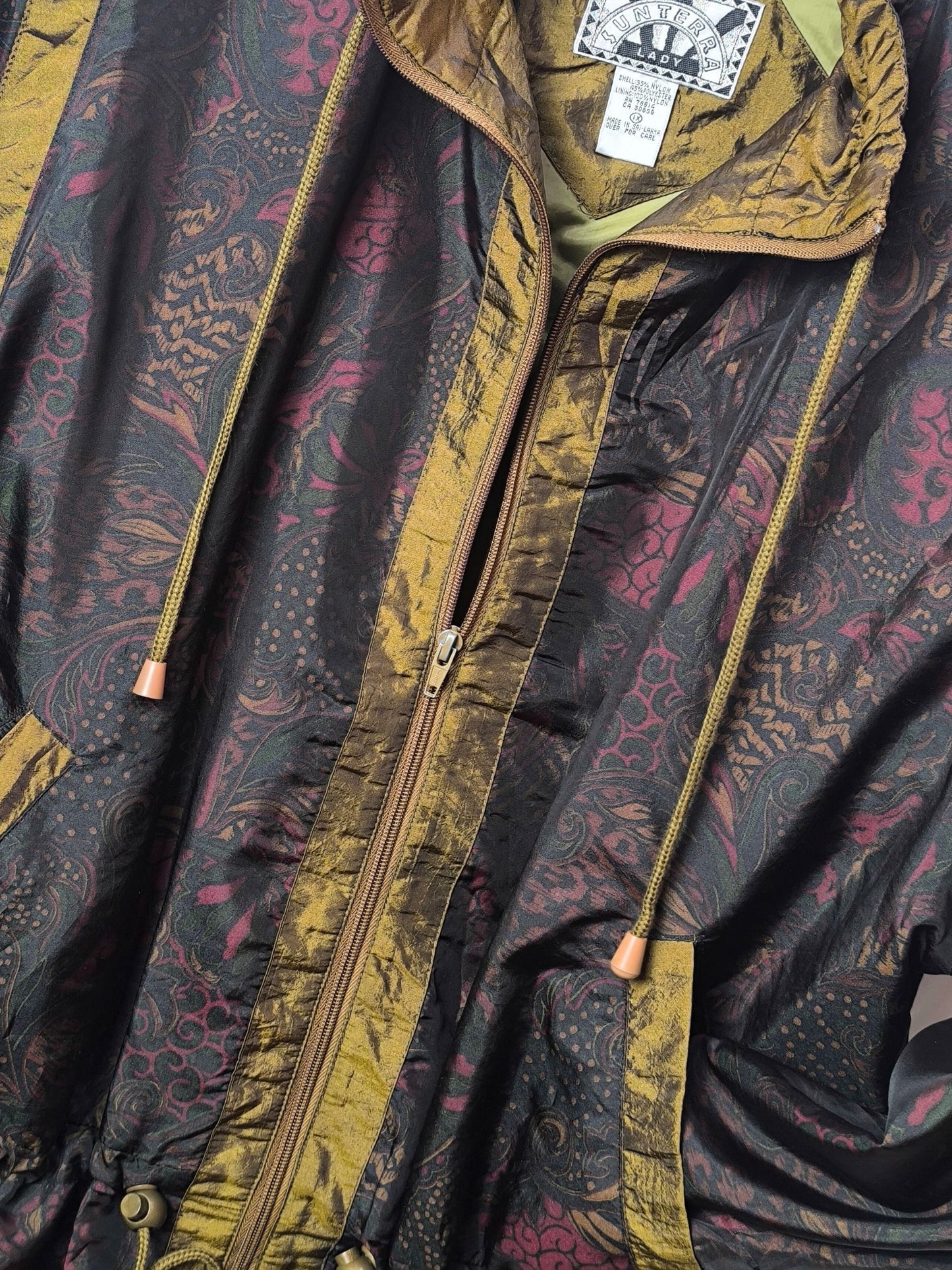 Vintage Sunterra Lady Windbreaker Jacket – '80s Paisley Glam