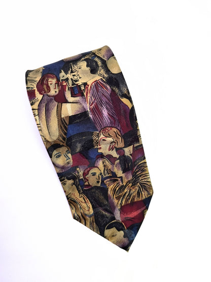 Vintage Abstract Faces Tie – Yorn for Men