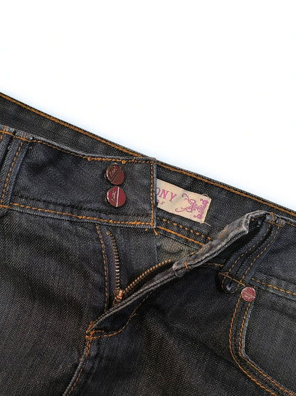 Y2K Low Rise Mini Denim Skirt "PEONY Jeans"