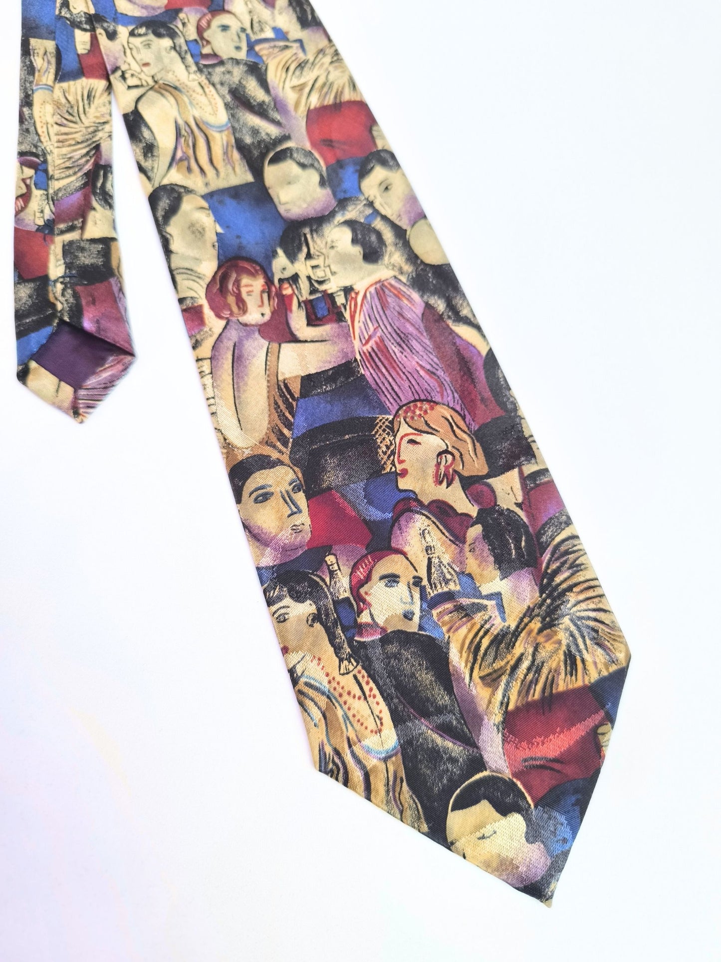 Vintage Abstract Faces Tie – Yorn for Men