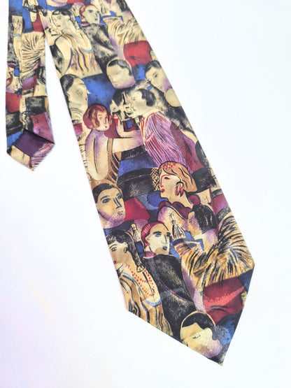 Vintage Abstract Faces Tie – Yorn for Men