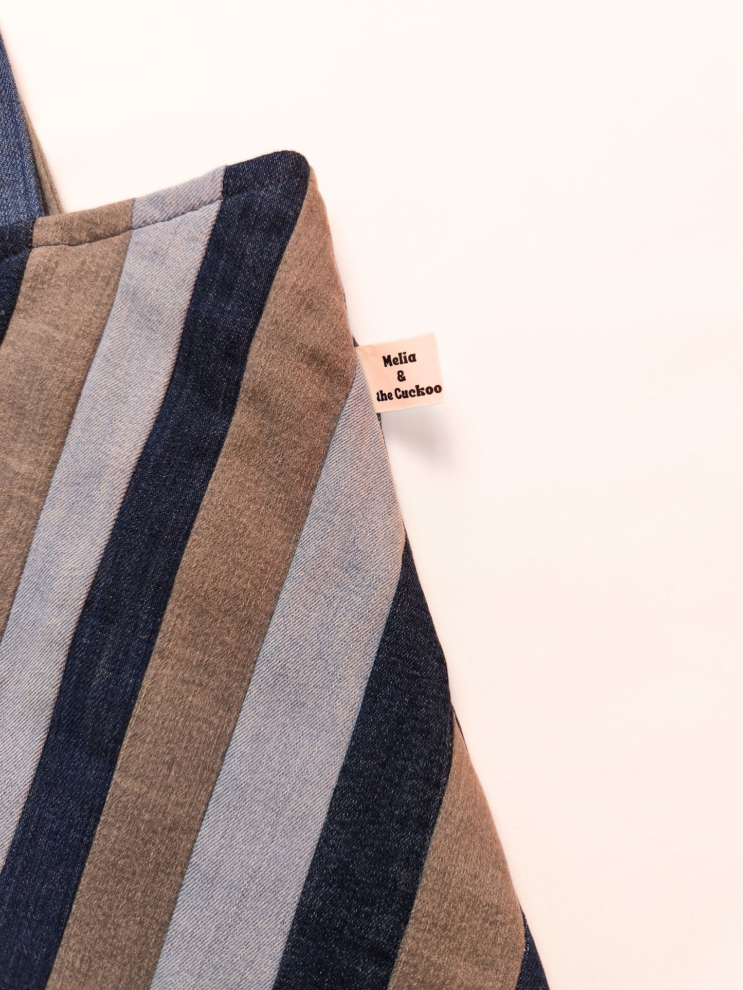 Upcycled Denim Tote Bag "Melia & the Cuckoo"