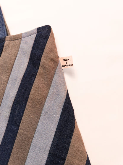 Upcycled Denim Tote Bag "Melia & the Cuckoo"