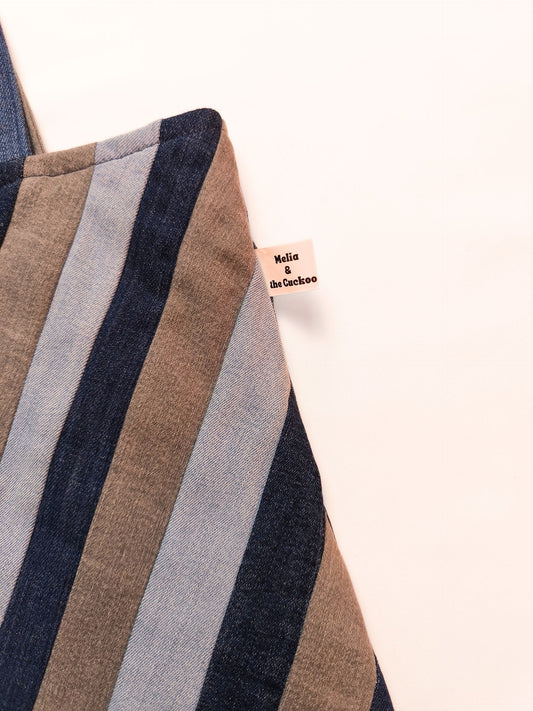 Upcycled Denim Tote Bag "Melia & the Cuckoo"