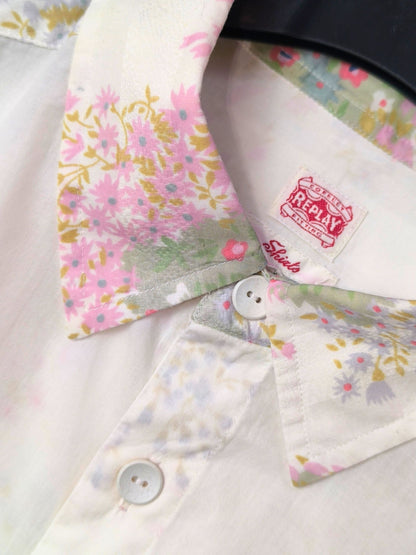 Replay Floral Embroidered Shirt