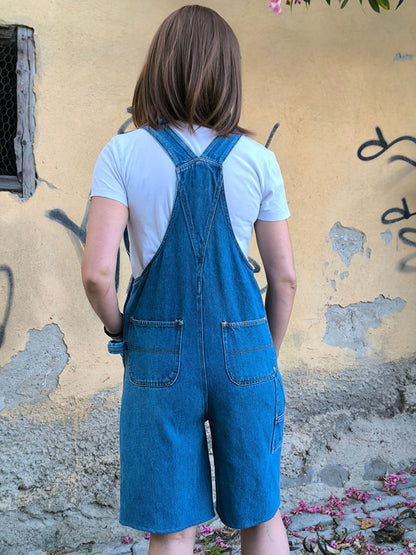 Unisex Vintage Denim Overall Shorts "Route 66" | 90s Coolness Reloaded