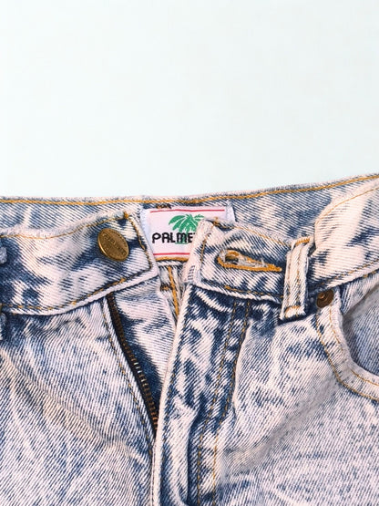 Vintage 80s-90s High Rise Acid Wash Denim Skirt "PALMETTO'S"