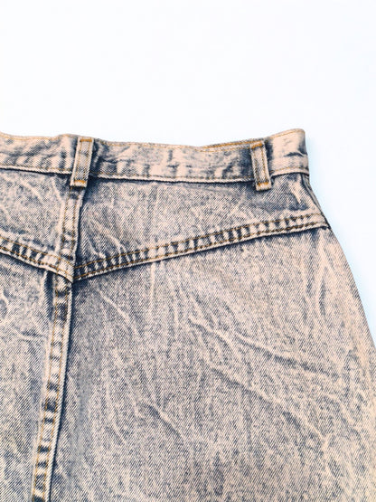Vintage 80s-90s High Rise Acid Wash Denim Skirt "PALMETTO'S"
