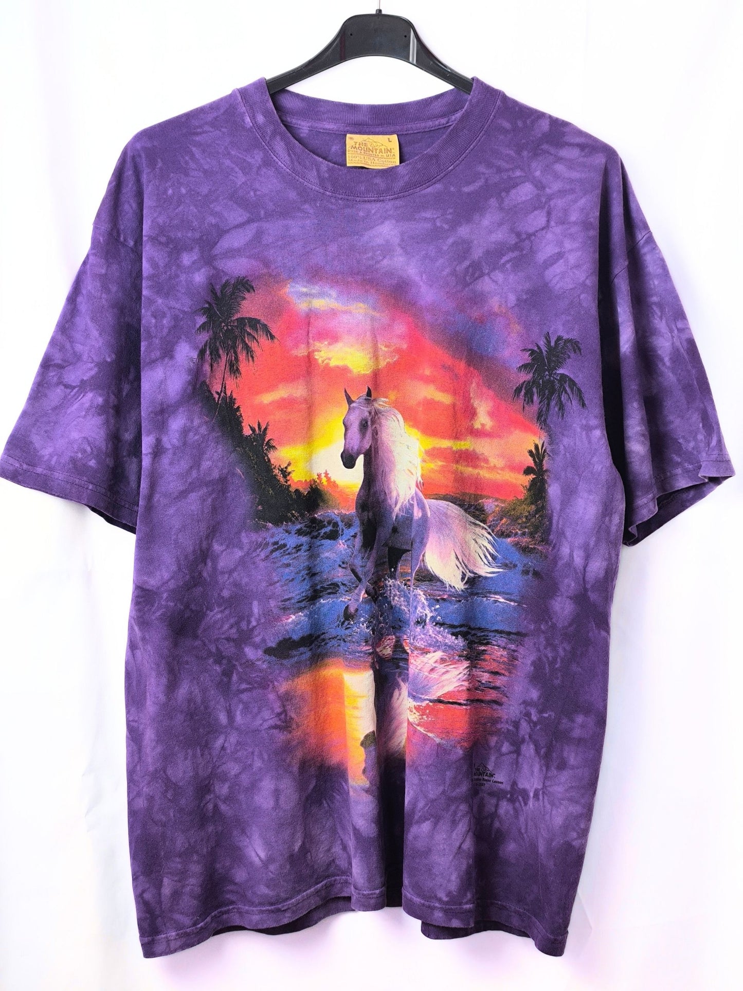 Y2K The Mountain Horse Sunset T-Shirt – Dyed & Printed in USA