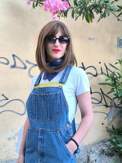 Unisex Vintage Denim Overall Shorts "Route 66" | 90s Coolness Reloaded