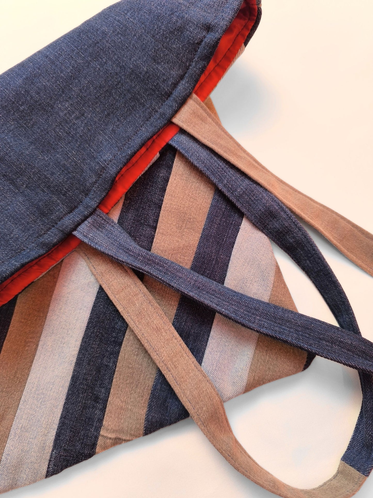 Upcycled Denim Tote Bag "Melia & the Cuckoo"