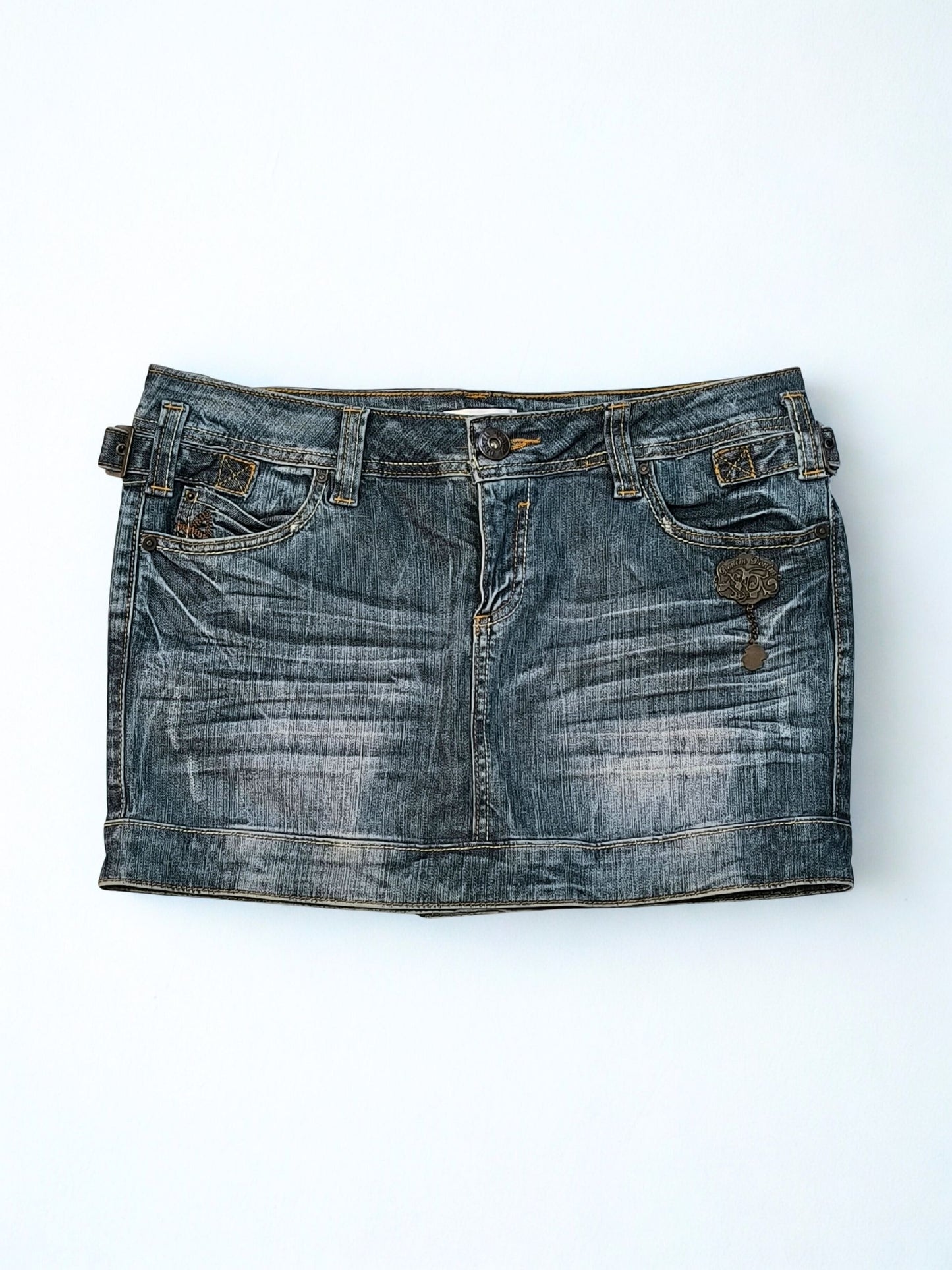 Y2K Low Rise Mini Denim Skirt "Orsay"