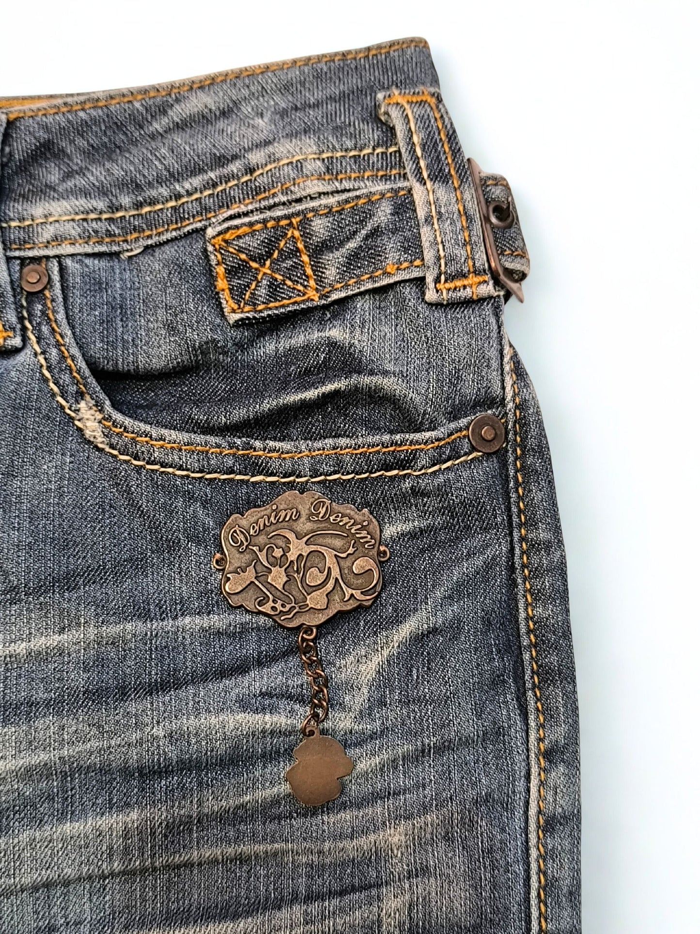 Y2K Low Rise Mini Denim Skirt "Orsay"