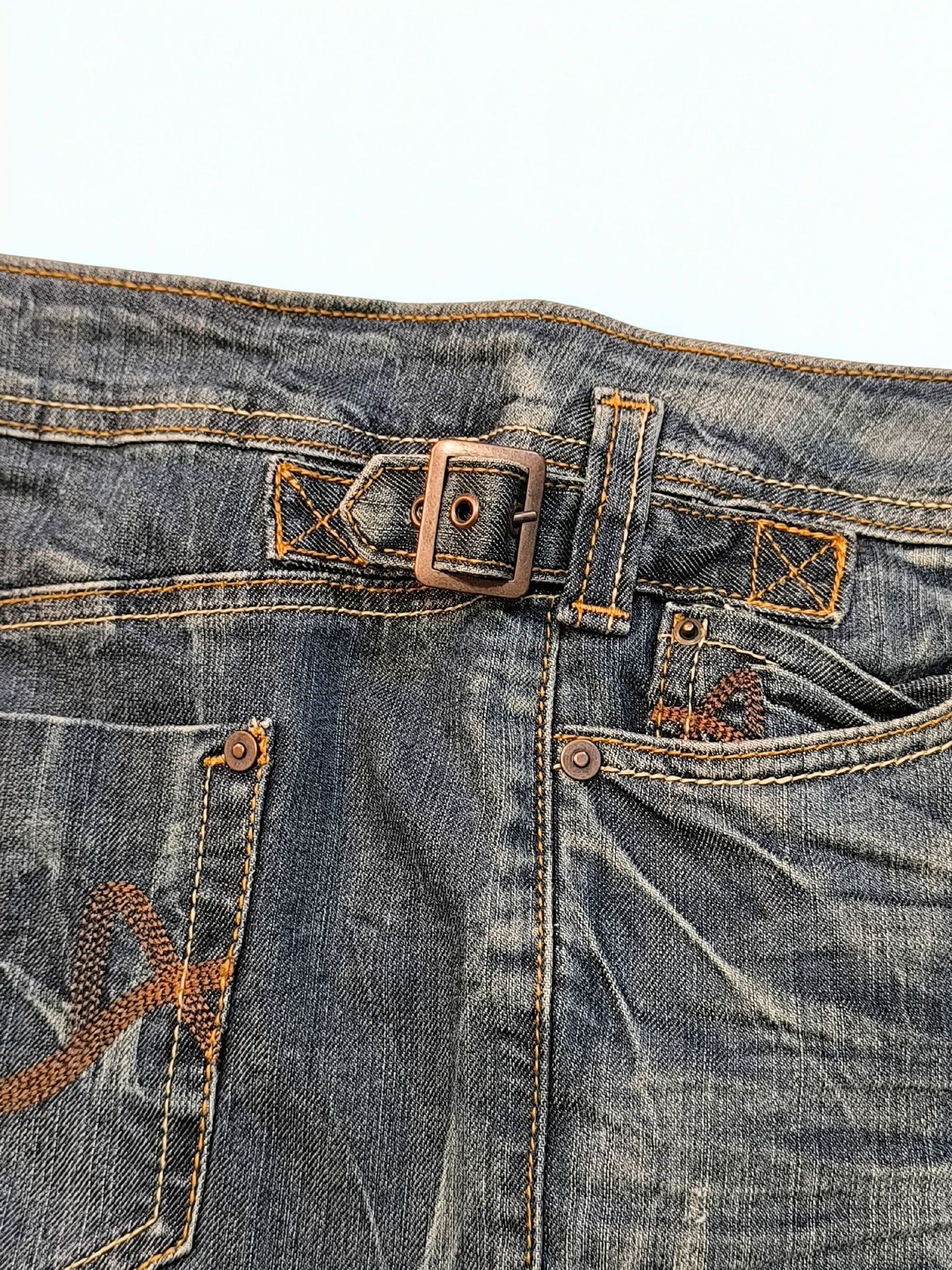 Y2K Low Rise Mini Denim Skirt "Orsay"