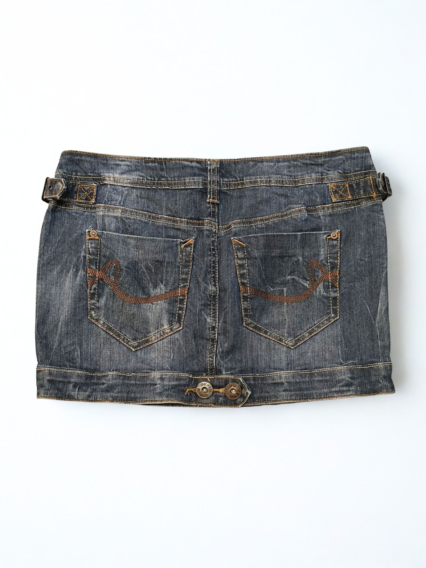 Y2K Low Rise Mini Denim Skirt "Orsay"