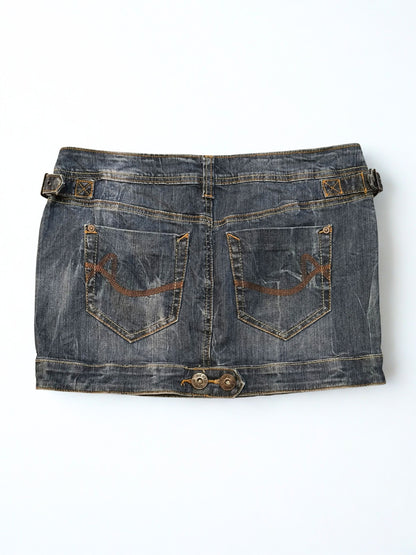 Y2K Low Rise Mini Denim Skirt "Orsay"