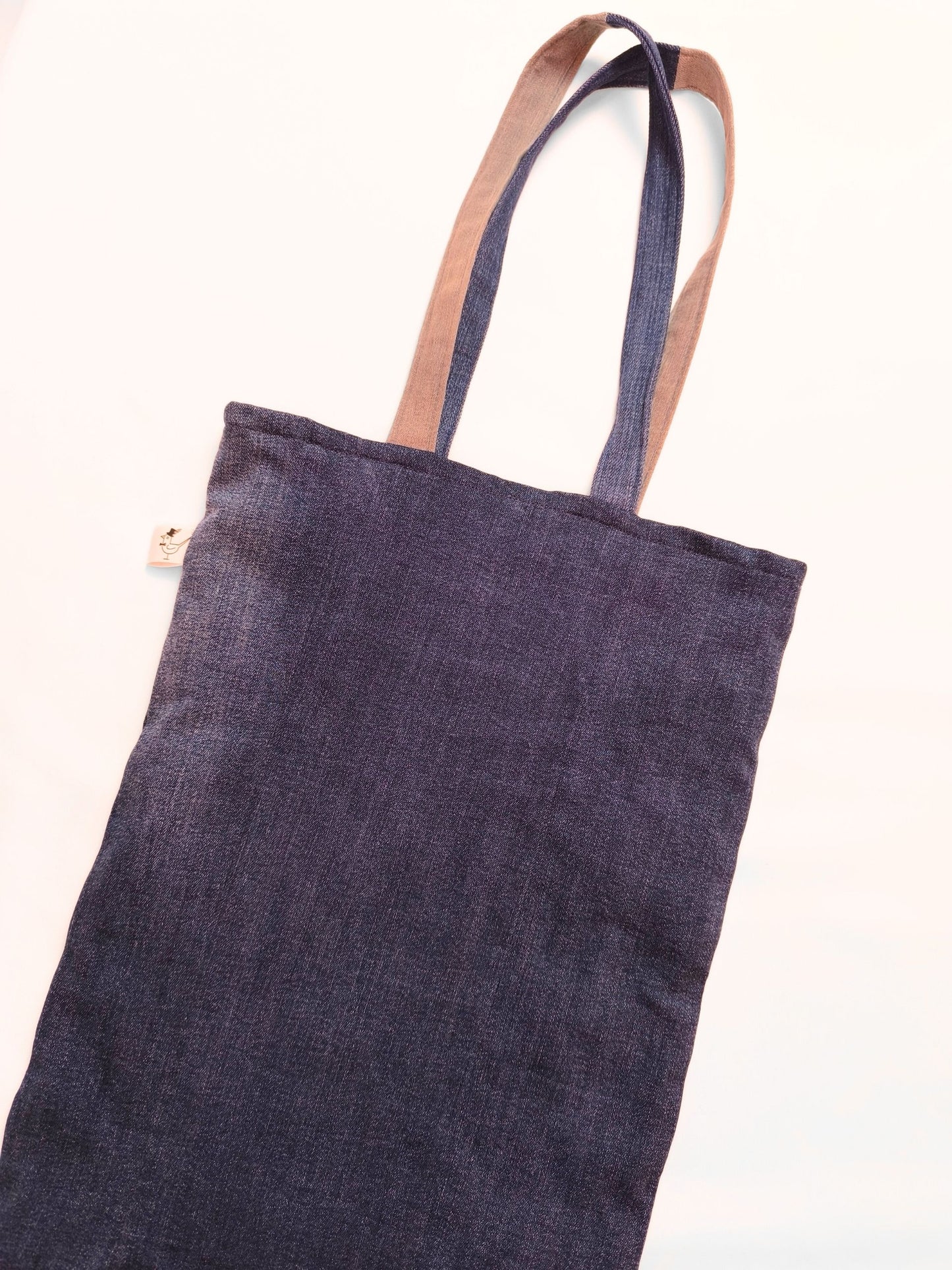 Upcycled Denim Tote Bag "Melia & the Cuckoo"