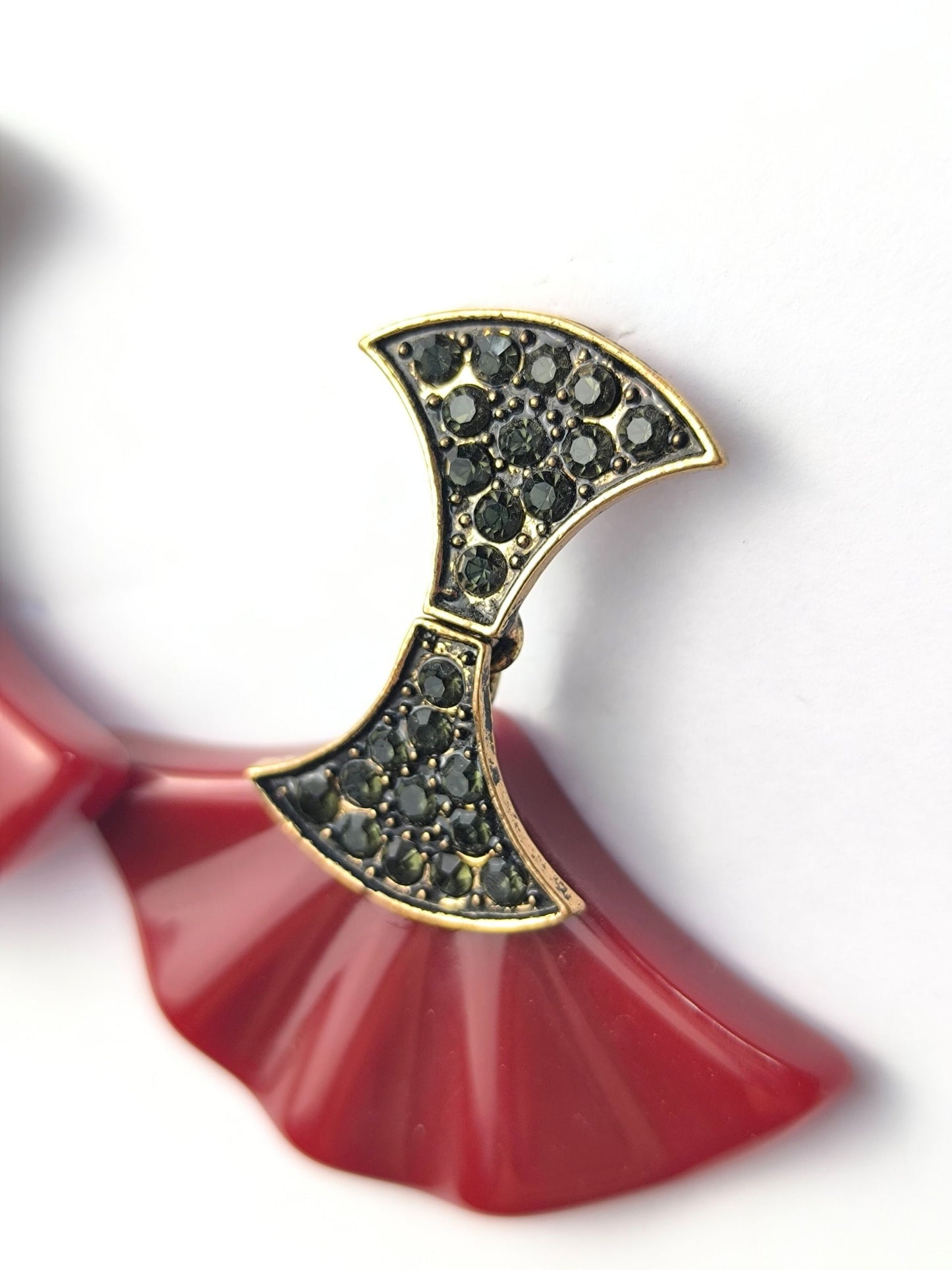 Symphony in Red and Black – Deadstock Earrings