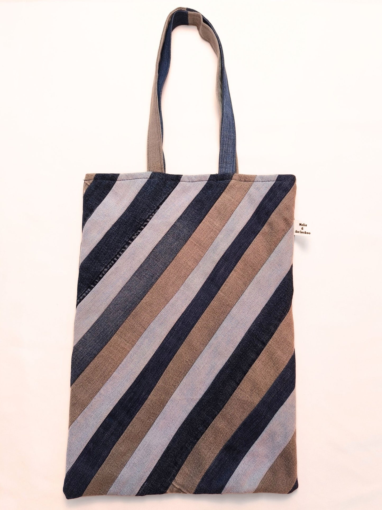 Upcycled Denim Tote Bag "Melia & the Cuckoo"