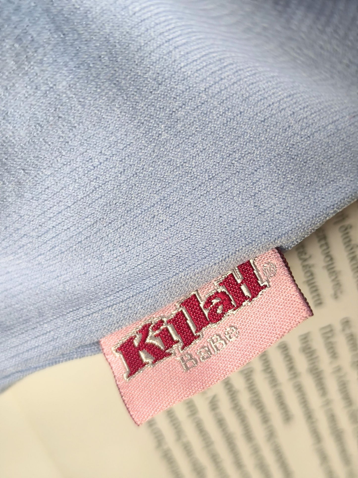 Deadstock Y2K Killah Babe Reflective Stripe Crop Tank Top - Light Blue