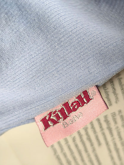 Deadstock Y2K Killah Babe Reflective Stripe Crop Tank Top - Light Blue